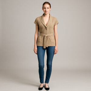 Old Navy Button Down Short Sleeve Sweater Small